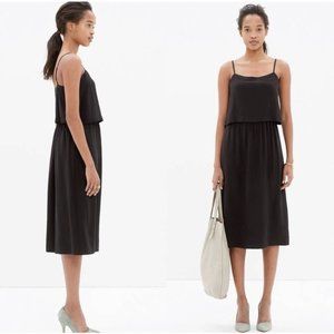 Madewell Silk Overlay Cami Dress Black - Sz 10